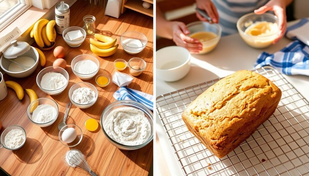 Banana Bread Baking Process