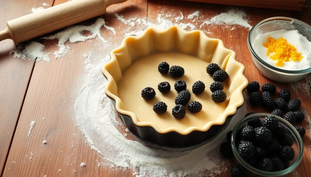 Blackberry Pie Crust Preparation