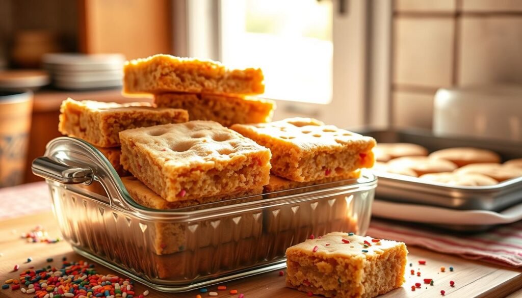 Homemade Sugar Cookie Bars Storage