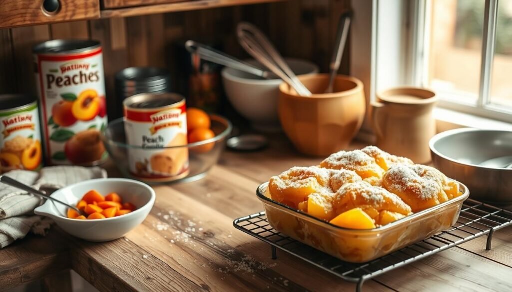 Peach Cobbler with Cake Mix and Canned