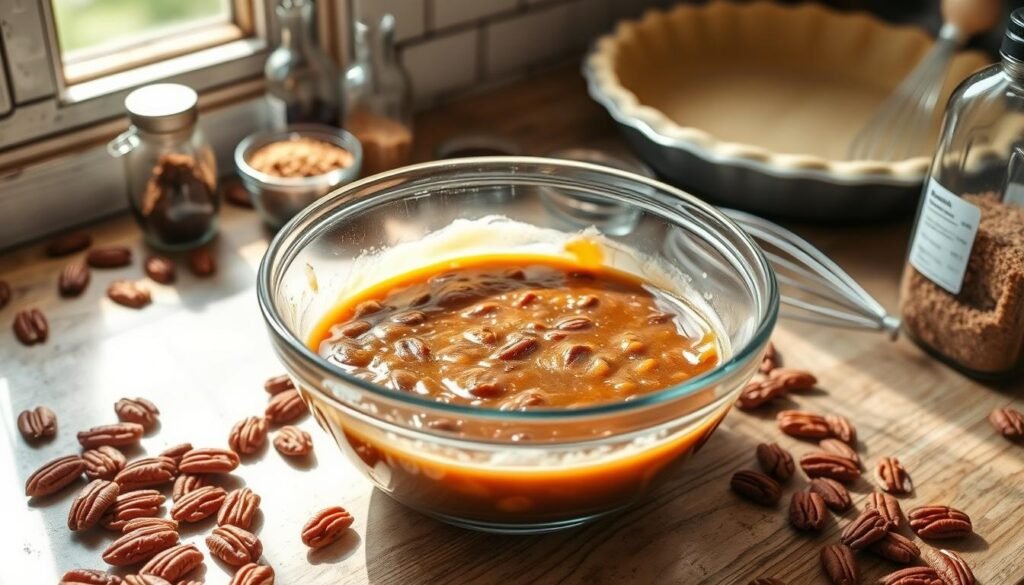 Pecan Pie Filling Preparation