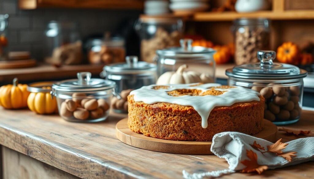 Pumpkin Dump Cake Storage