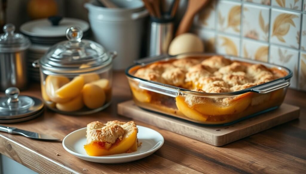 Storing Peach Cobbler Dump Cake