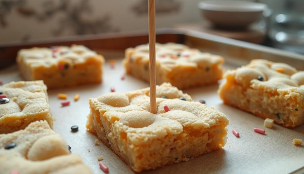 Sugar Cookie Bars Doneness Test