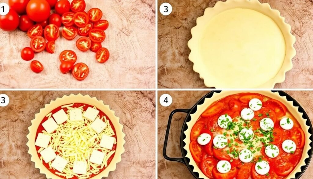 Tomato Pie Preparation Steps