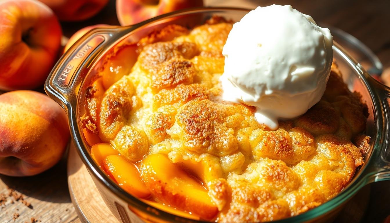 peach cobbler dump cake