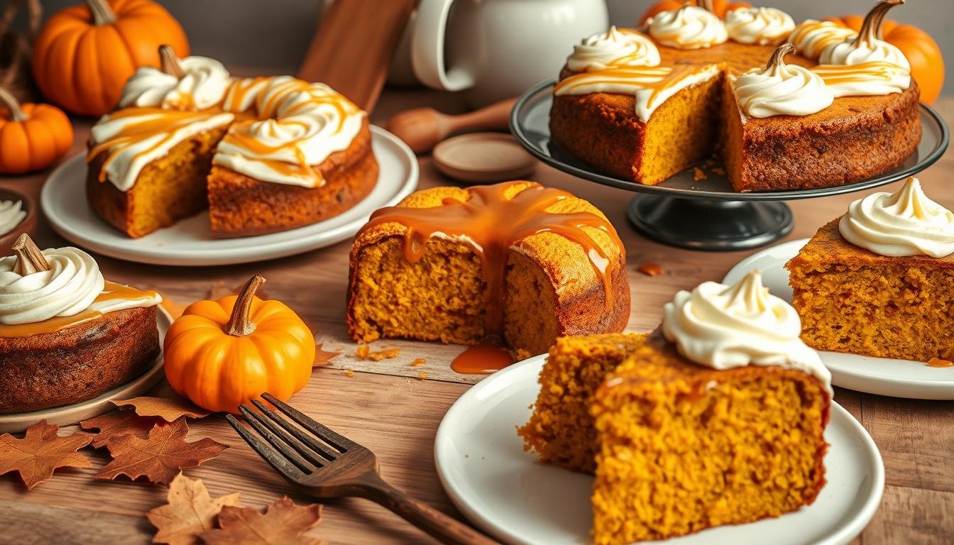 pumpkin dump cake with spice cake mix